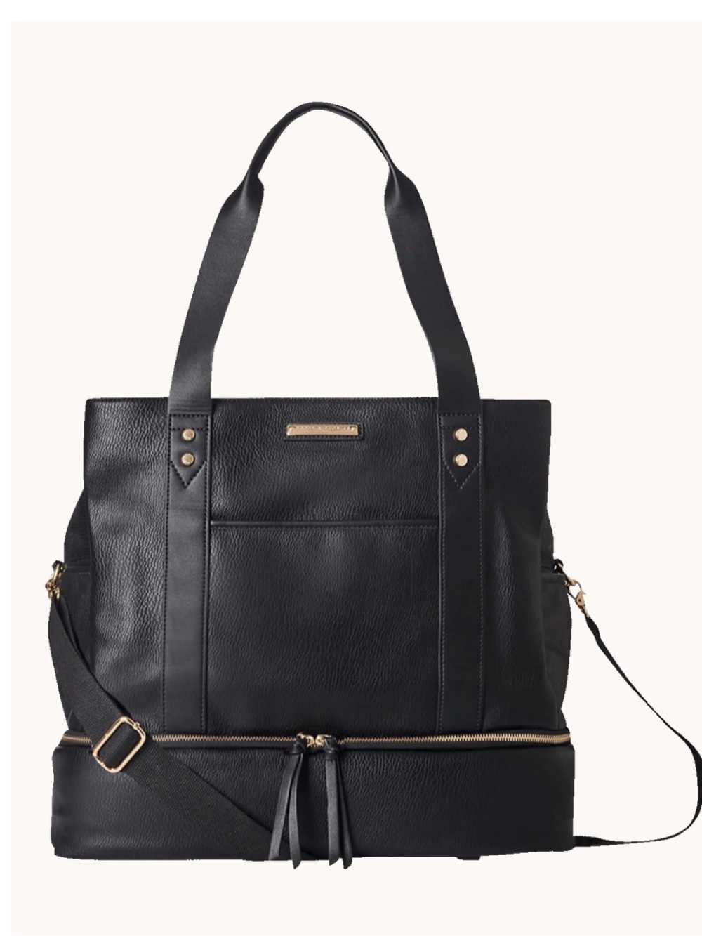 Poppy & Peonies Tote with Zip-Base and Detachable Strap